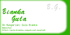 bianka gula business card